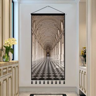 挂毯走廊装饰画挂画布艺简约北欧玄关客厅墙面装饰挂布背景布过道