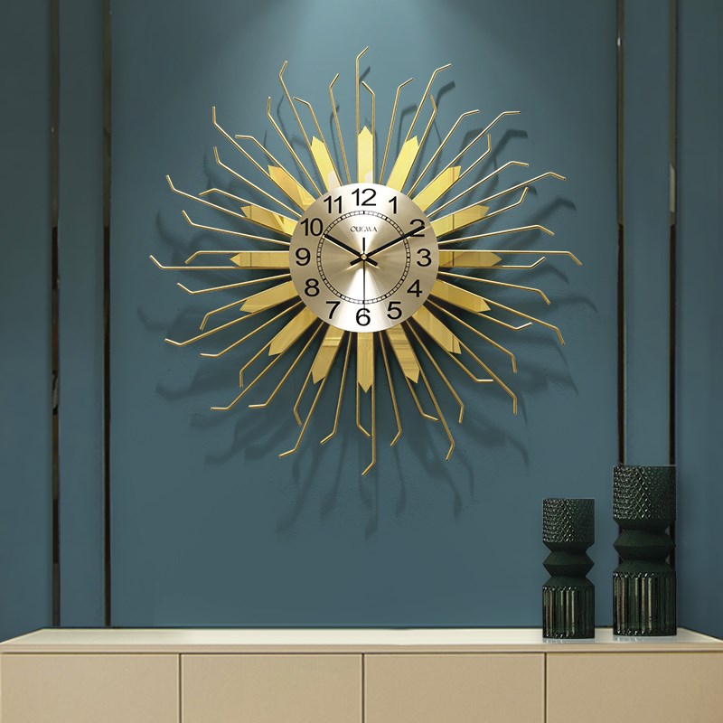 创意轻奢挂墙挂钟客厅家用钟表北欧简约装L饰钟表餐厅艺术大气挂