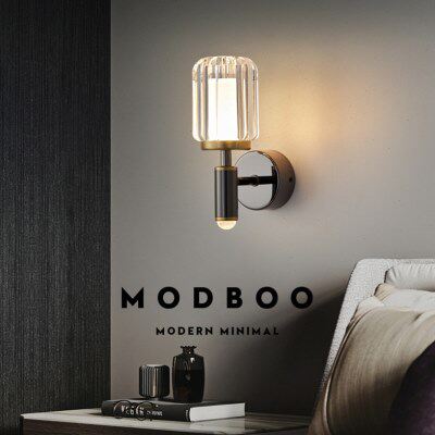 轻奢床现代简约极简艺术灯电视背景墙卧室客厅壁灯头灯过道灯创意