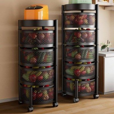 碳钢多功能旋转置物架可移动蔬菜落地多层收纳货架厨房置物架,厨房/烹饪用具,果蔬置物架/篮/框,淘宝优惠券,粉丝福利购,淘宝优惠卷