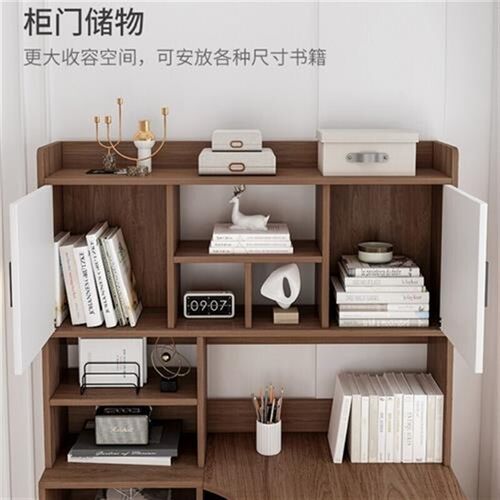 新品转角c书桌书柜一体电脑台式桌靠右带书架组合办公学习写字桌