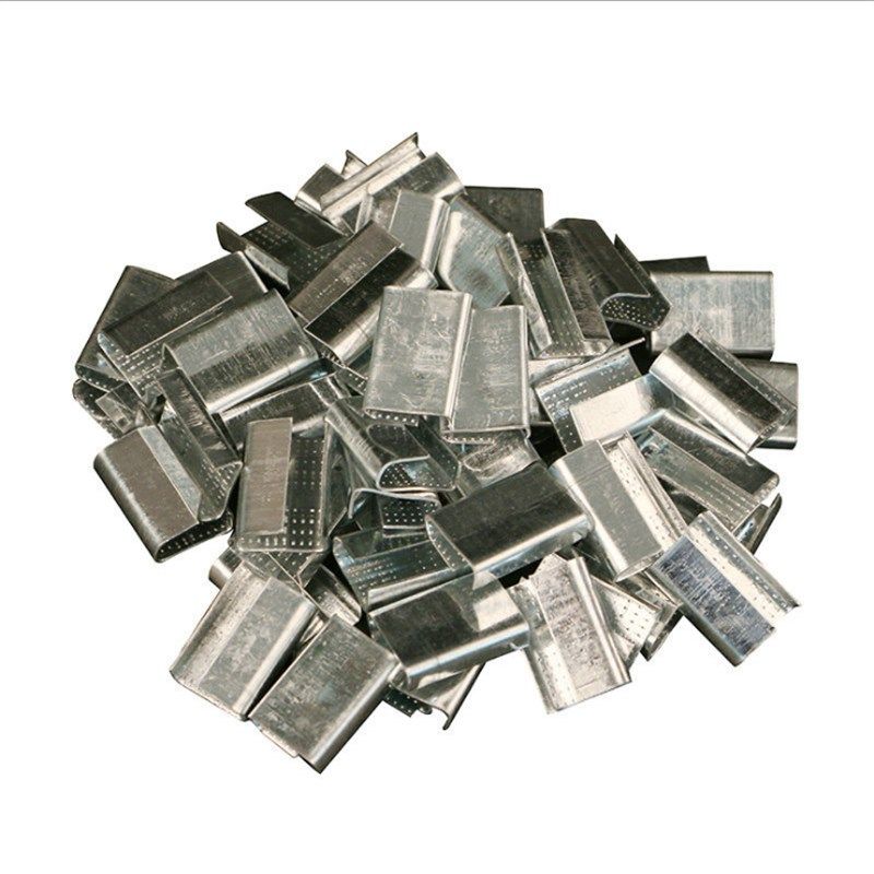 1608打包扣塑料捆扎带扣打包封箱镀锌塑钢扣铁皮扣 pet塑钢打包扣