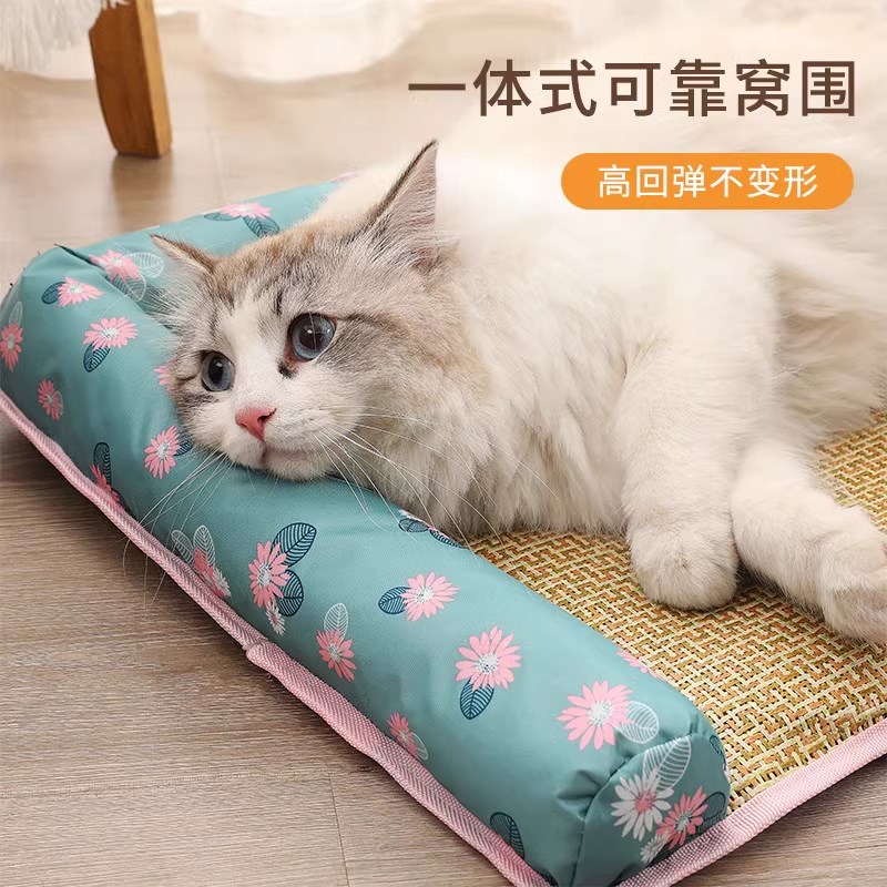 猫咪夏天凉席宠物冰垫猫夏季睡觉用垫子降温垫狗狗窝睡垫猫窝用品