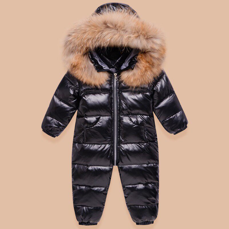 宝宝连体羽绒服男婴儿羽绒连体衣加厚女幼童羽绒外出爬服反季套装