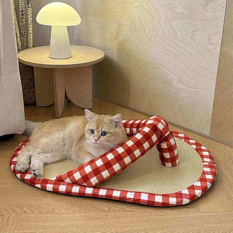 凉席拖鞋宠物垫子猫窝垫藤席睡垫地垫夏季降温冰垫凉窝狗窝狗垫子