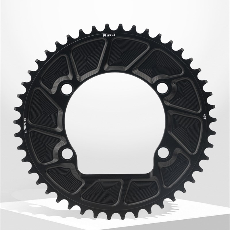 RIRO公路自行车单盘正负齿盘片110BFCD铝合金CNC封闭盘折叠车牙盘