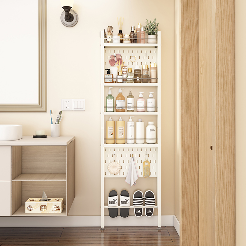 门后卫生间超薄置物架多层落地洞洞板厕所夹缝缝隙浴室极窄收纳架