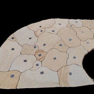 柏坡黄地铺石材冰裂纹碎拼地图拼不规则碎拼自然面地铺石庭院园林