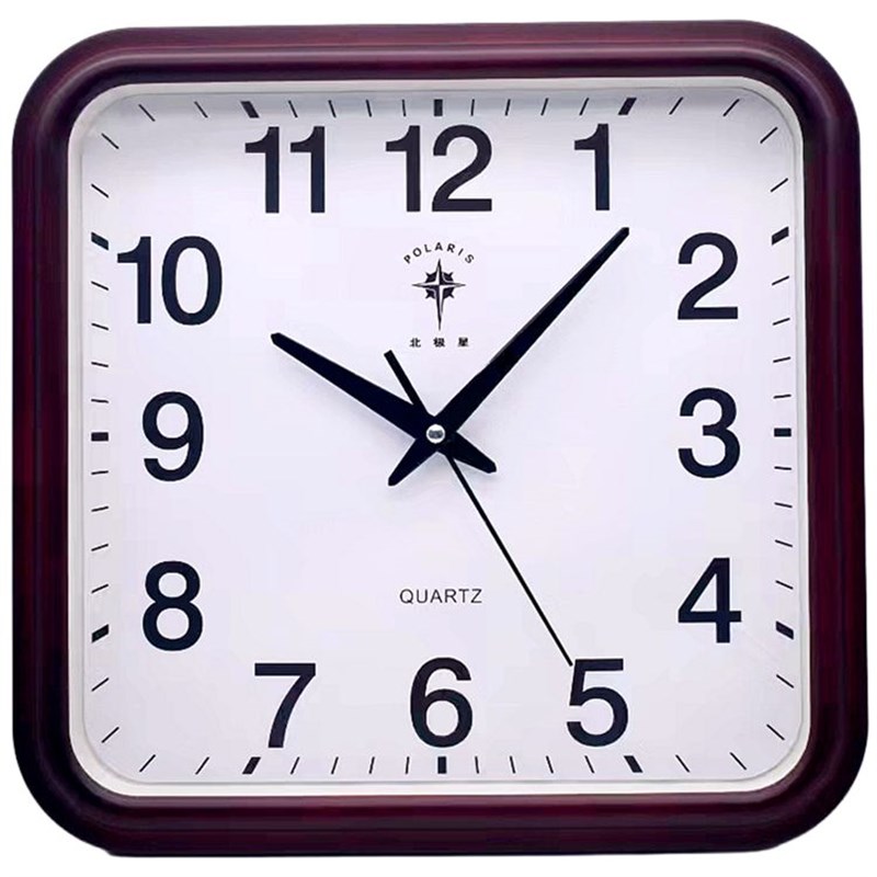 北极星13英寸石英钟静音挂钟简约现代大字体客厅卧室书房教室商铺