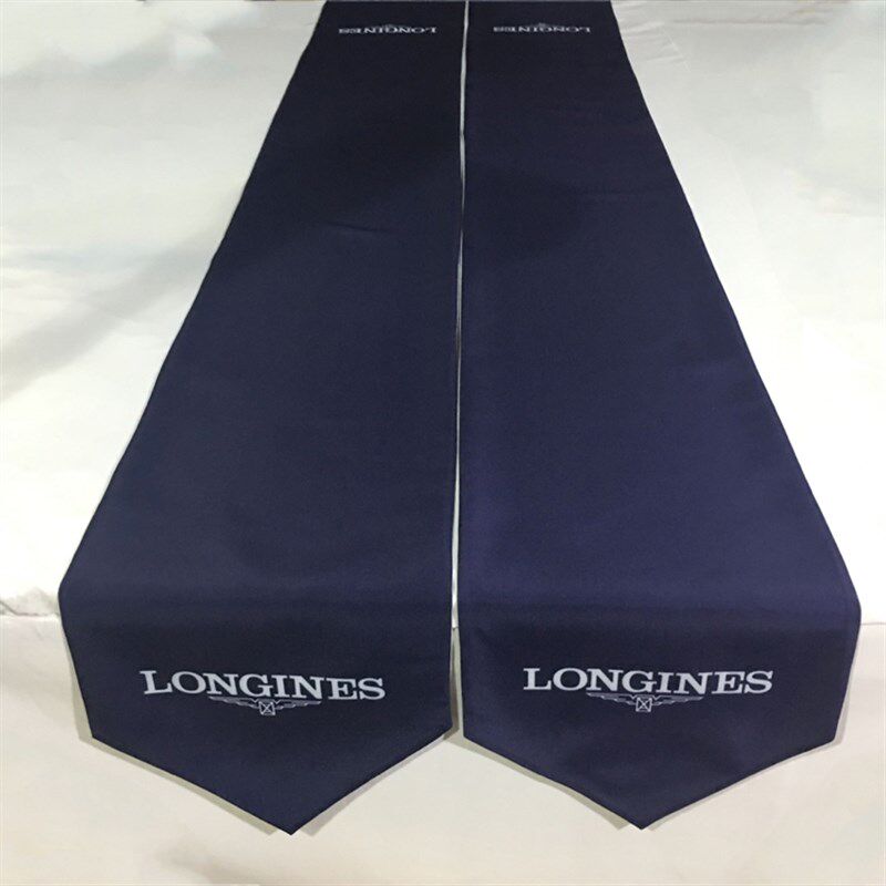 定制长条钟表店汽车公司印logo酒会商务年会桌旗盖布吊旗展会床旗