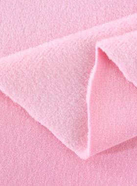 现货供应PZJ3弹80g底全棉不倒植绒布料卫衣力打裤舞蹈服加面绒料