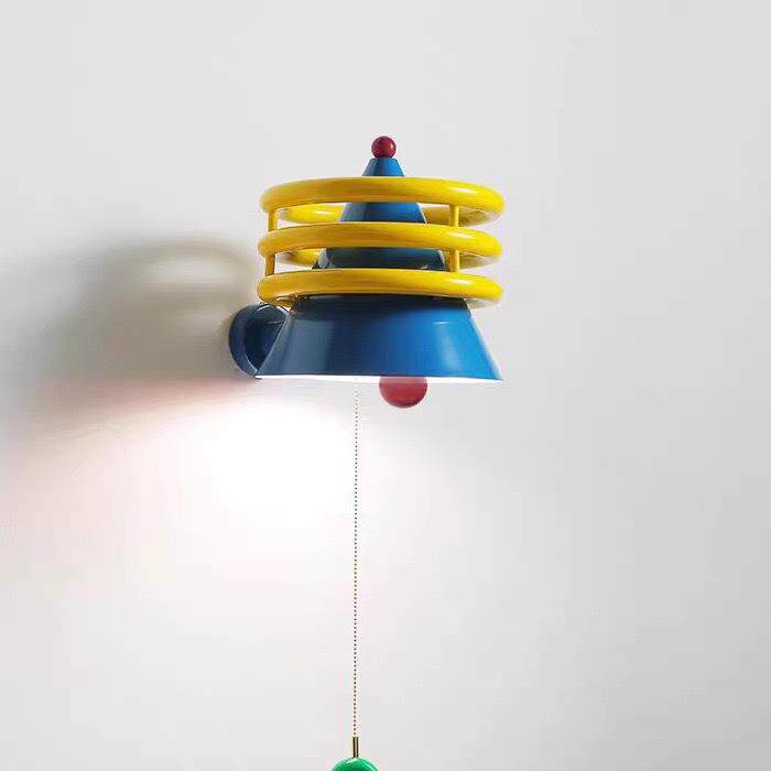 新款式油风色多巴胺男奶孩女孩儿童625房壁灯高彩级感卧室床头吊