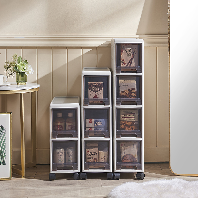 多层落地夹缝收纳置物架厨房收纳柜冰箱超窄M卫生间边柜厕所整理