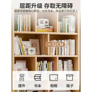 实木书柜学PPQ生地超柜厚带柜门落置物客收厅靠墙子储物柜纳书架