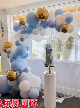 新款婚庆具铁艺格屏风门CIL圆环婚道礼现场布置拱舞台背景装饰网