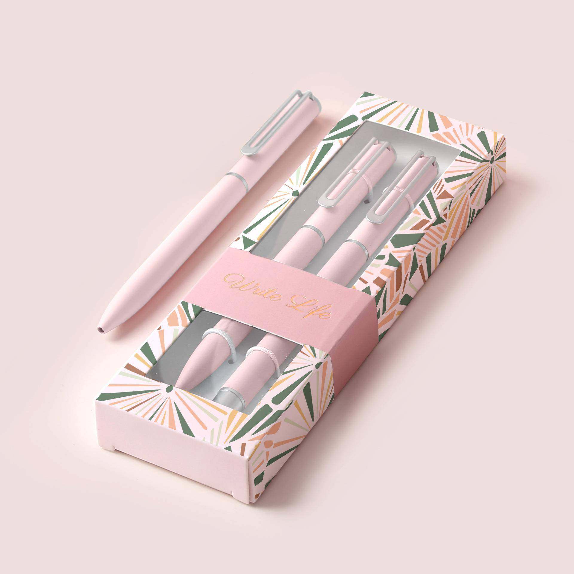 轻988奢高级感金签字笔笔高颜学值in属s风生中性创意文创礼品宝珠