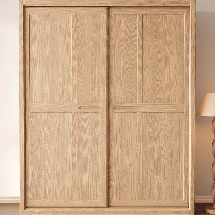 全实白蜡木平移门木衣柜ACE北欧约简推拉门卧室实木衣橱纳收柜子