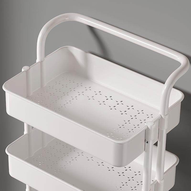 小BZP厅推车置物架落地卧室厨房客多食层带零轮可移动收纳储物架