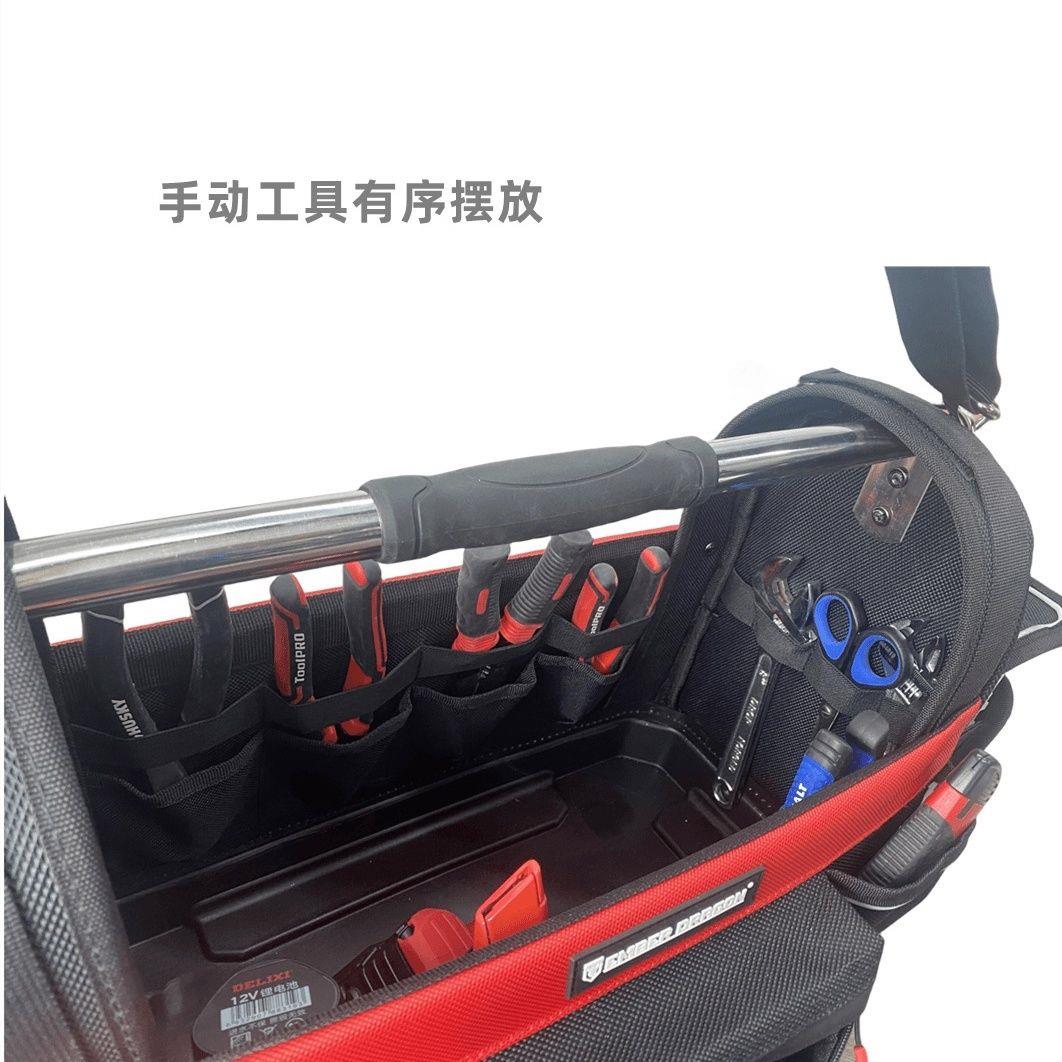 烬龙18寸大号工具包手提防水硬底加厚单肩多功能电工维修大容量