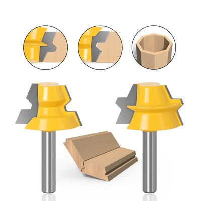 面体榫板合刀雕刻木机木工8铣刀拼刀桶刀XHH2件套