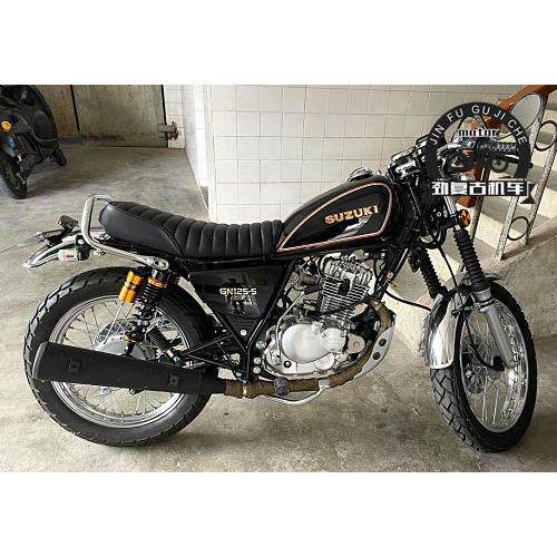 Gn125/Gn250摩托车覆古改装座垫53厘米短版座垫咖啡馆覆古改装马