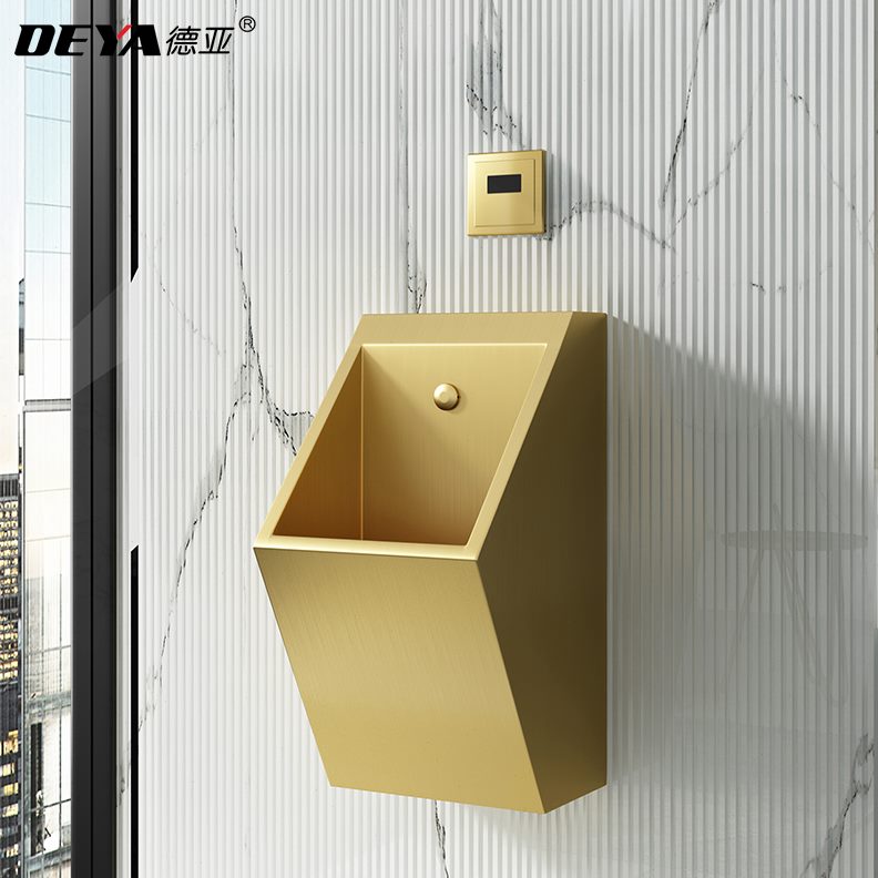 酒吧挂墙式小便器小便斗式卫生间不锈钢430一体小便池酒店感应男