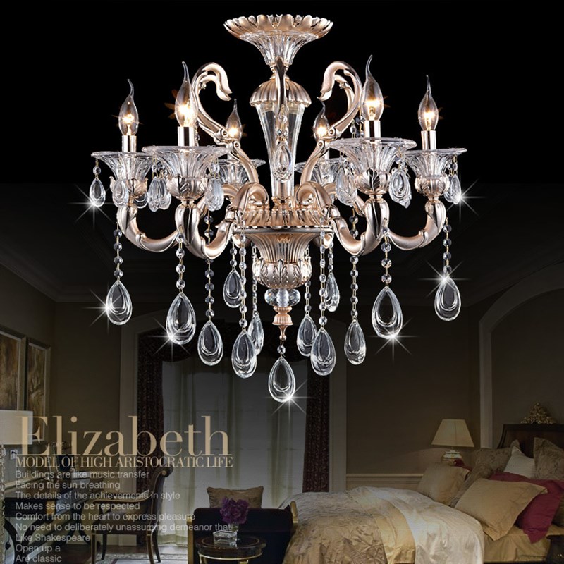 欧式水晶吊灯 客厅卧室r灯锌合金别墅酒店餐厅灯具灯饰样品房软装
