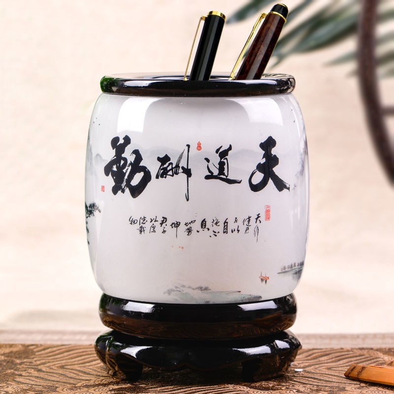 G3V笔筒复古轻奢办公室桌面装饰摆件高I挡创意送老师毕业礼物实用