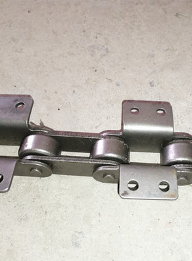 工业弯板链条100节距单侧内外片双孔弯大节距150mm废纸打包机链条