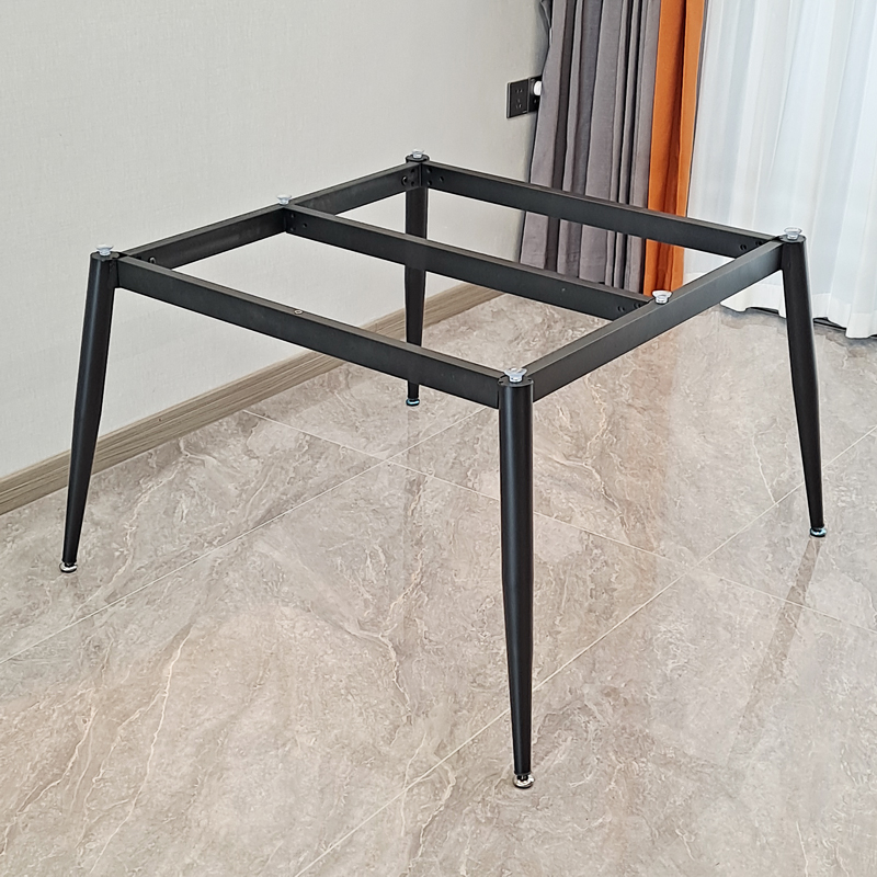 方桌圆桌面岩板桌架支架玻璃大理班台桌脚腿家用铁艺金属桌子配件