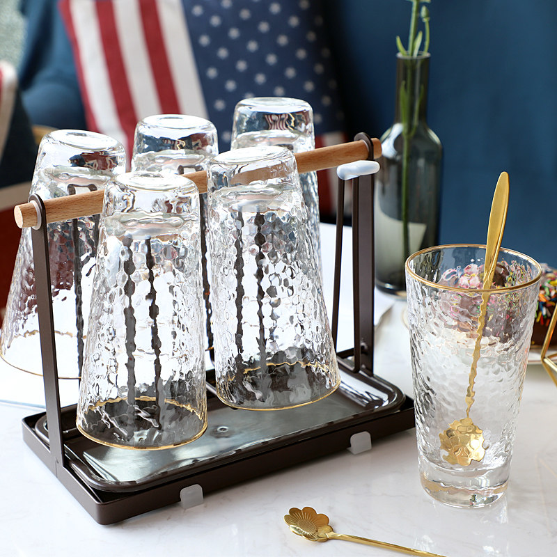 玻璃杯子ins风喝水杯简约清新森系网红套装啤酒杯茶杯家用6只装,餐饮具,玻璃杯,淘宝优惠券,粉丝福利购,淘宝优惠卷