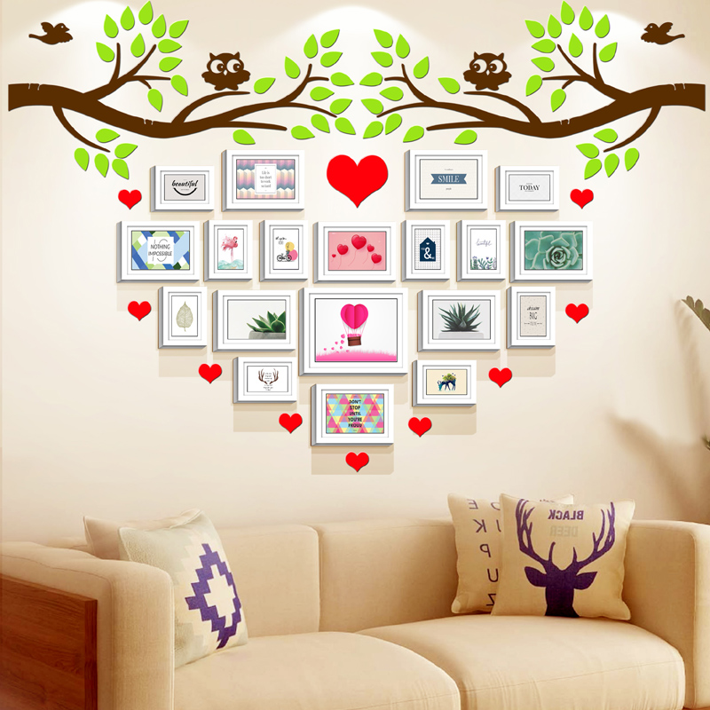 打印照片做照片展相框组合u挂墙亚化力科室团队风采墙示公司文克