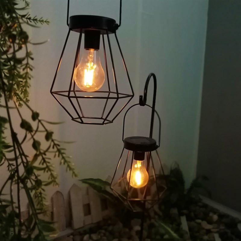 新太阳能家用简约钨丝灯泡庭v院灯别墅花园装饰户外防水灯笼景观