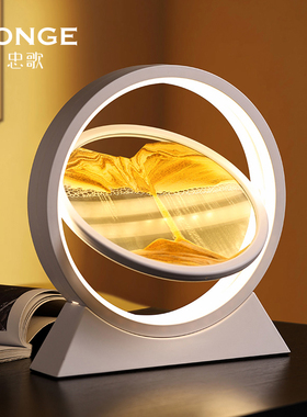 创意流沙画摆f件家居饰品夜灯艺术沙漏H客厅酒柜电视柜乔迁新居礼