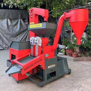 柴油机款双机头碾米机自动上料水稻碾米机振动筛去石大米去壳机