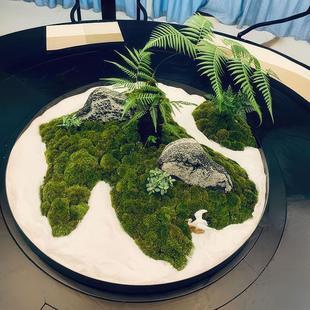 永生苔藓微景观餐桌高档装饰花摆件客厅酒店会所酒店大圆桌会议桌