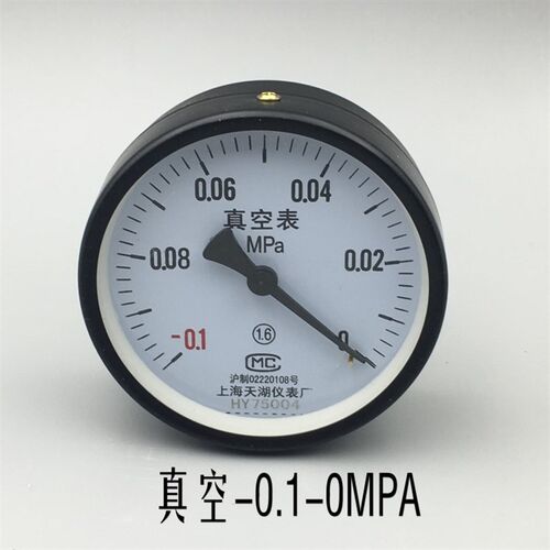 天湖Y-100Z轴向不带边压力表 真空表背接气压水压0-1 1.6 2.5MPA
