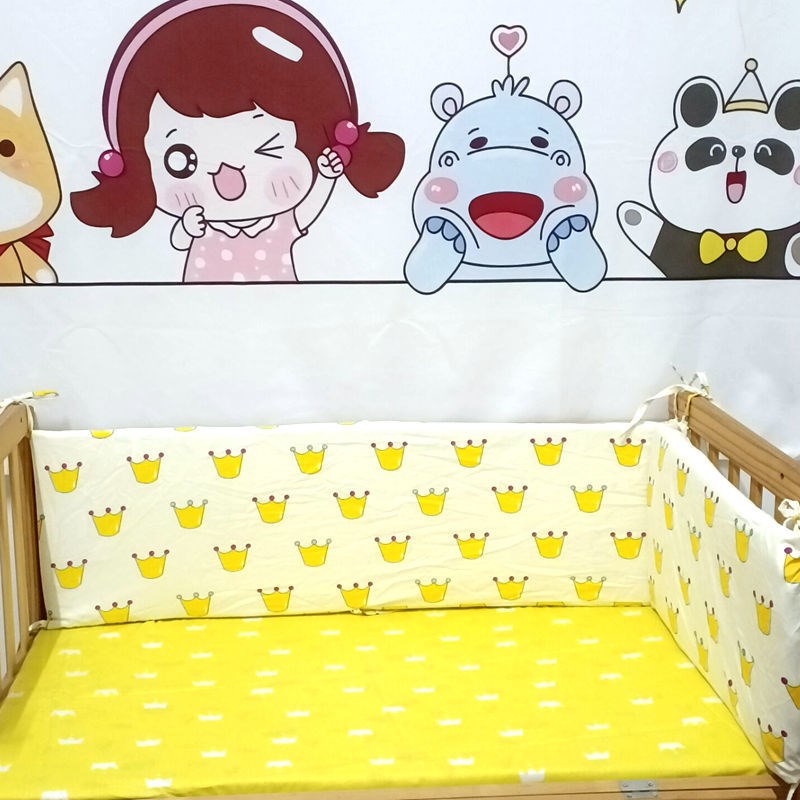 纯棉防碰床围婴儿床软包宝宝侧睡防摔抱枕儿童全棉长条围栏防撞