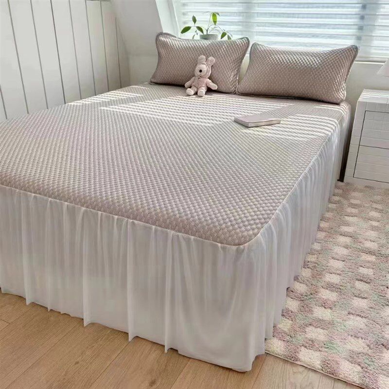 【大叔美丽专享】床裙款  冰豆豆凉席三件套