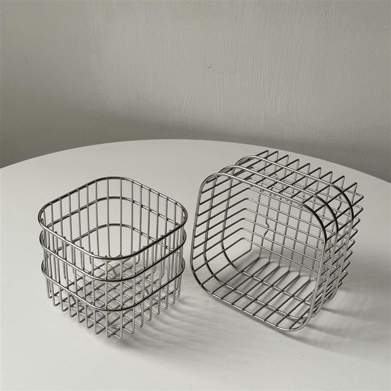 304不锈钢收纳篮水果篮子多功能沥水篮蔬菜筐家用姜蒜果蔬篮桌面