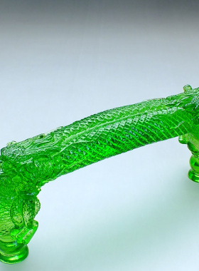 招财龙水晶摆件工艺品酒店大堂大门门把手琉璃双开门高档装饰品