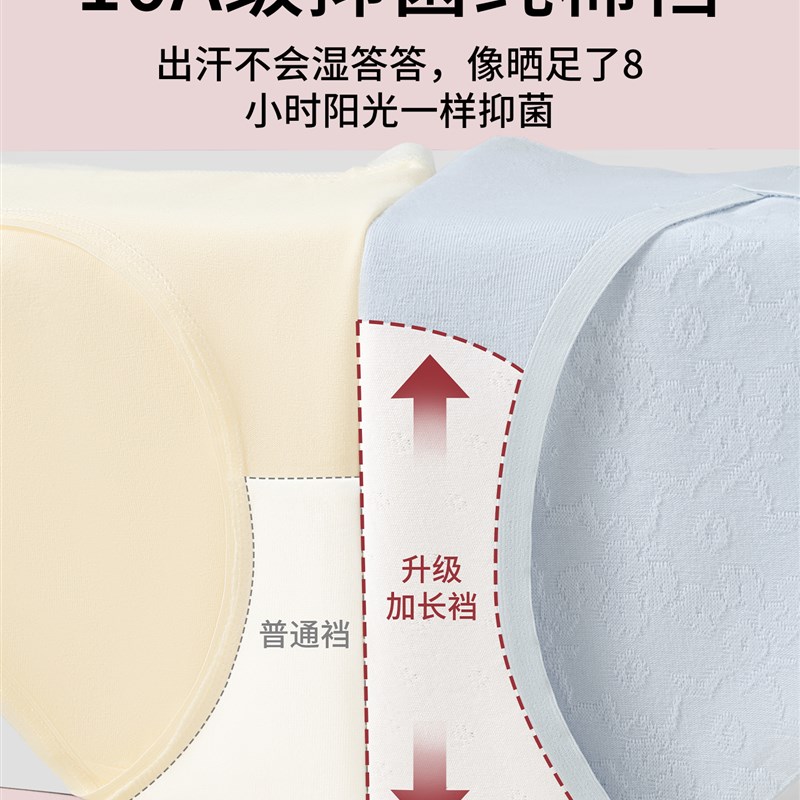 纯棉女士内裤2025新款夏薄款7a级抗菌全棉裆中腰高开叉女生三角裤