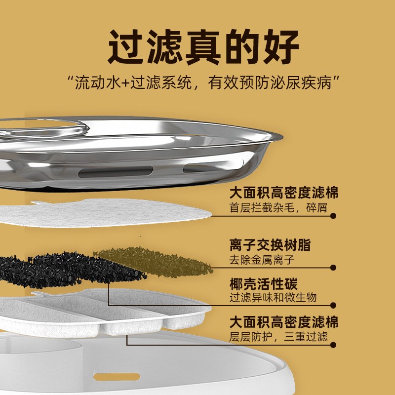 无线猫咪饮水机不插电循环流动喝水器充电款感应宠物自动饮水器