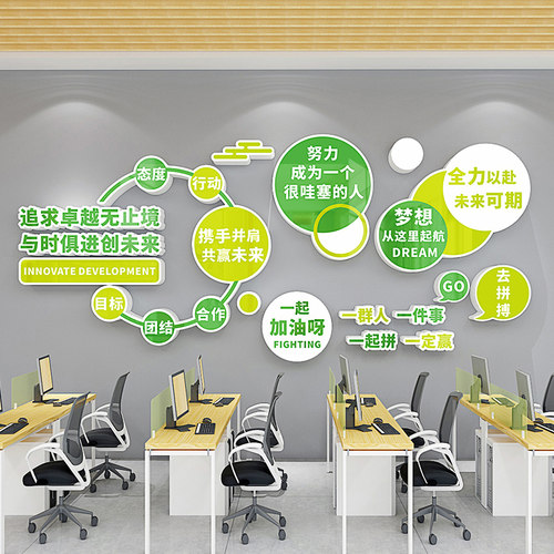 办公室墙面装饰企业文化背景墙励志标语会议室氛围布置.防水自粘