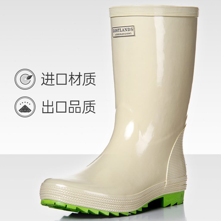 绒套鞋套时尚雨鞋橡胶保暖防水高雨鞋