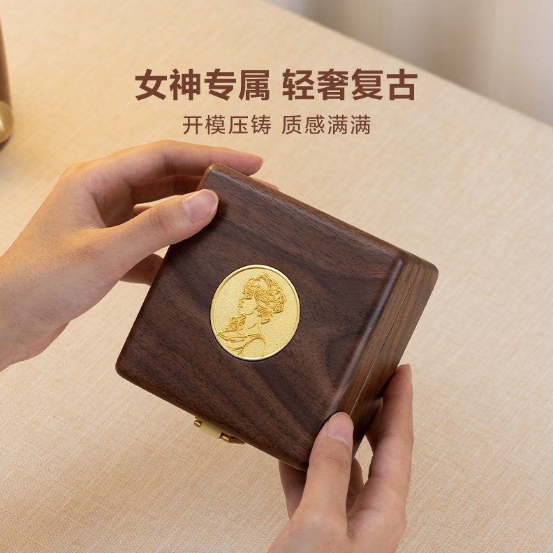 品便携小首饰盒外出旅行收纳盒巧实木迷你手饰梵瀚结婚礼物盒珠宝