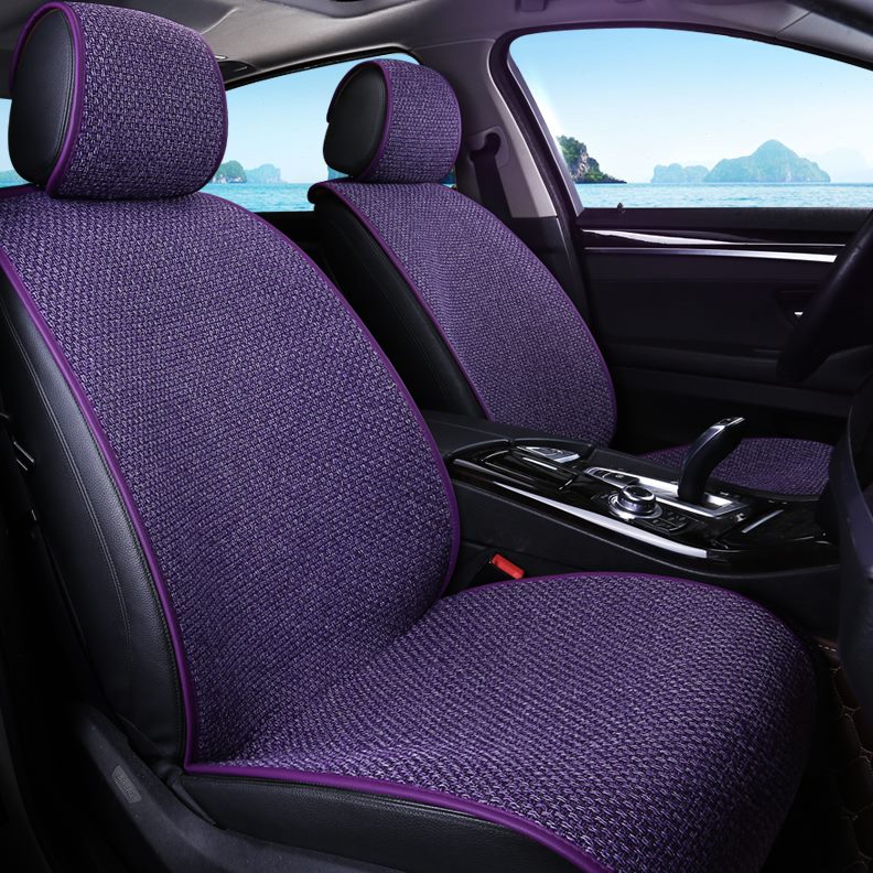 座椅套亚麻布2019款四季通用男女艺免绑座套春秋薄款汽车坐垫半包