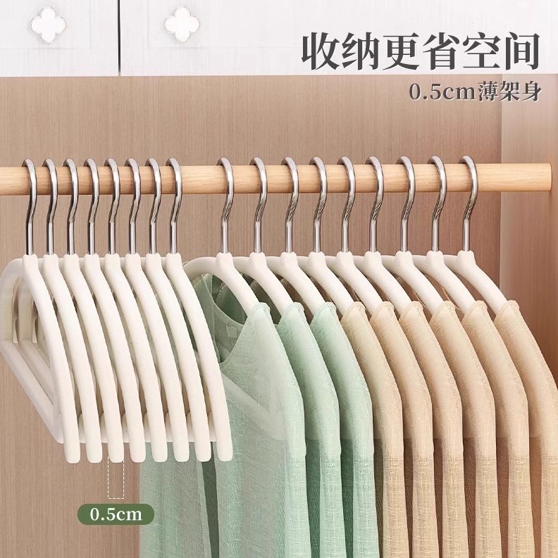 防10衣服衣撑不衣架家用晾挂架角加粗肩加厚无痕支宽肩包起挂衣滑