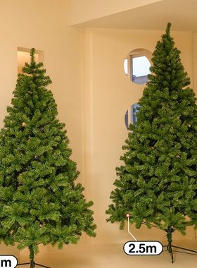 1款2.5装饰树节2.自动.大型胖/米/树圣诞加密圣诞树20239裸新款2