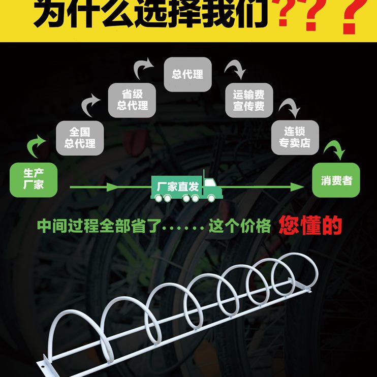 卡架车架摆位地锁自行车停放位放车架停式架停车圆形电动车停螺旋